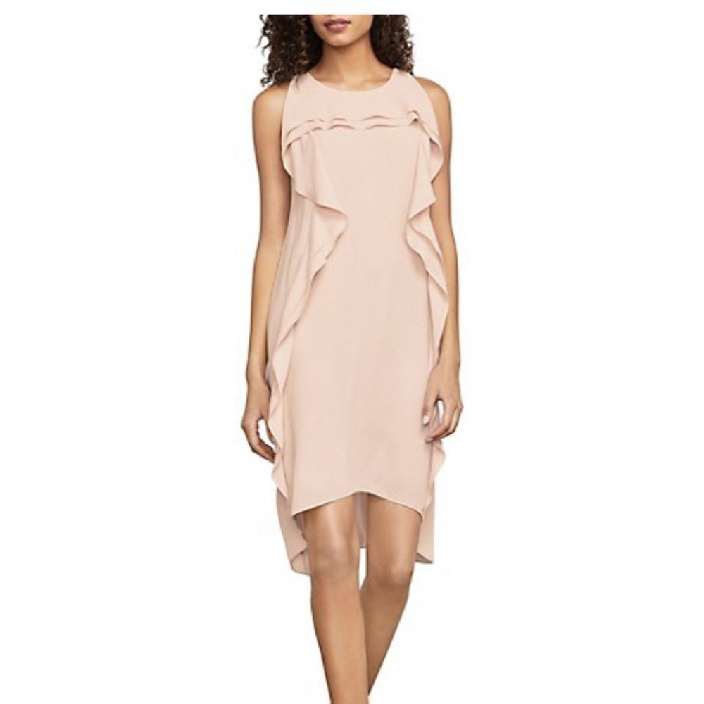 BCBGMAXAZRIA Nikole Asymmetrical Ruffled Dress